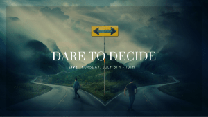 OHO Seminars Dare to Decide