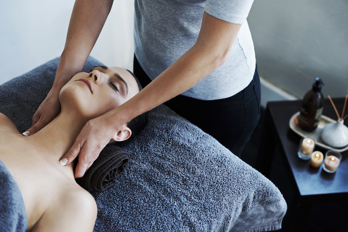 Melting her troubles away with a soothing massage